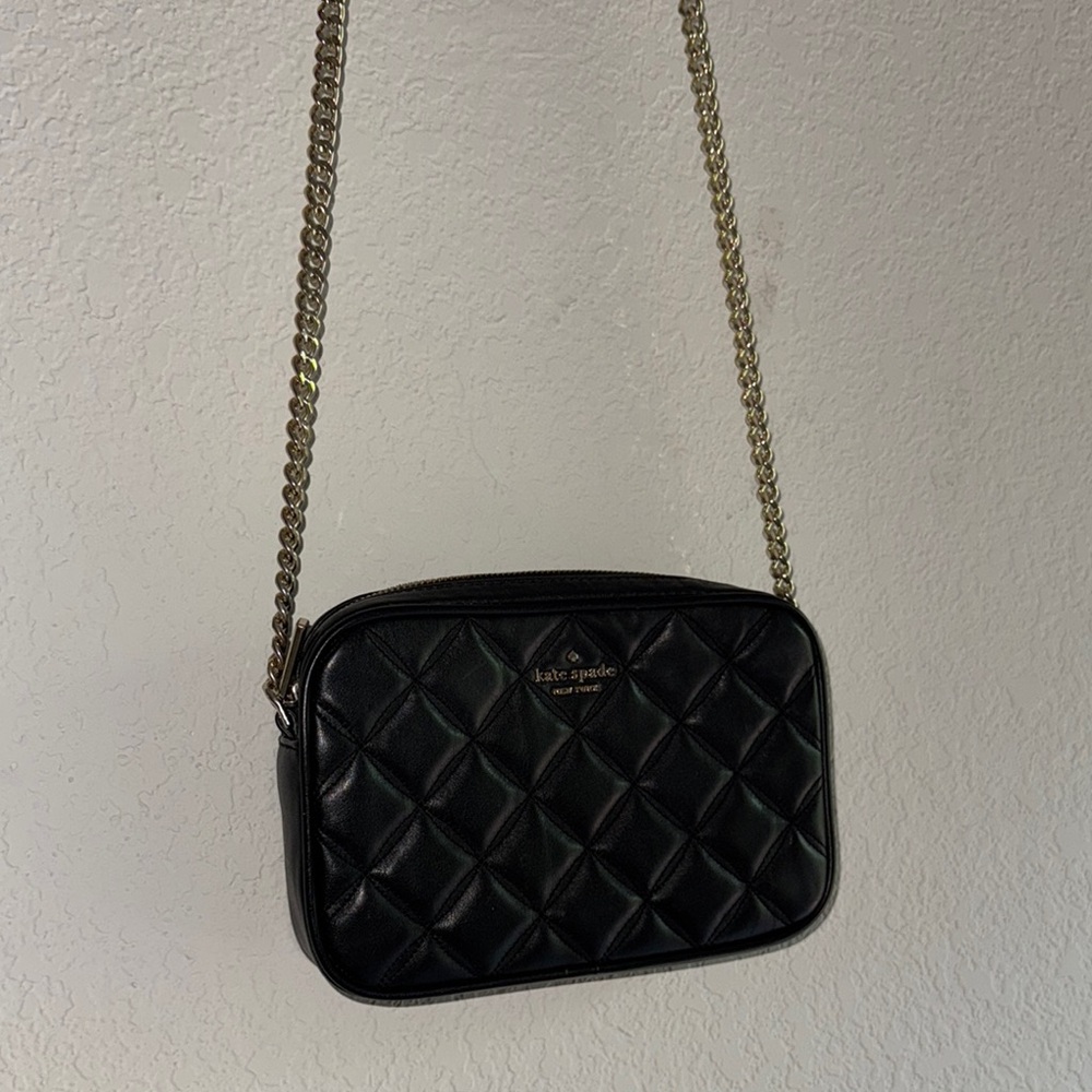 Kate Spade Black Quilted Crossbody Camera Bag - Picture 7 of 10